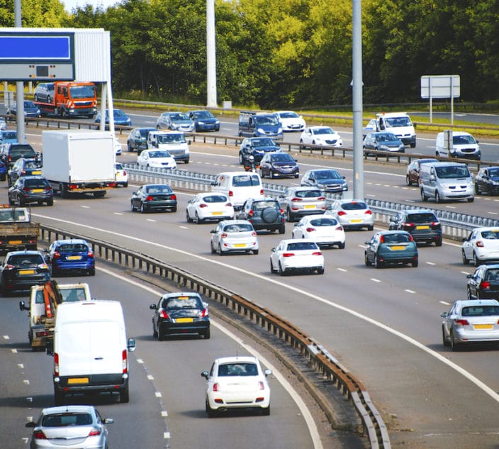 High traffic density on highway.